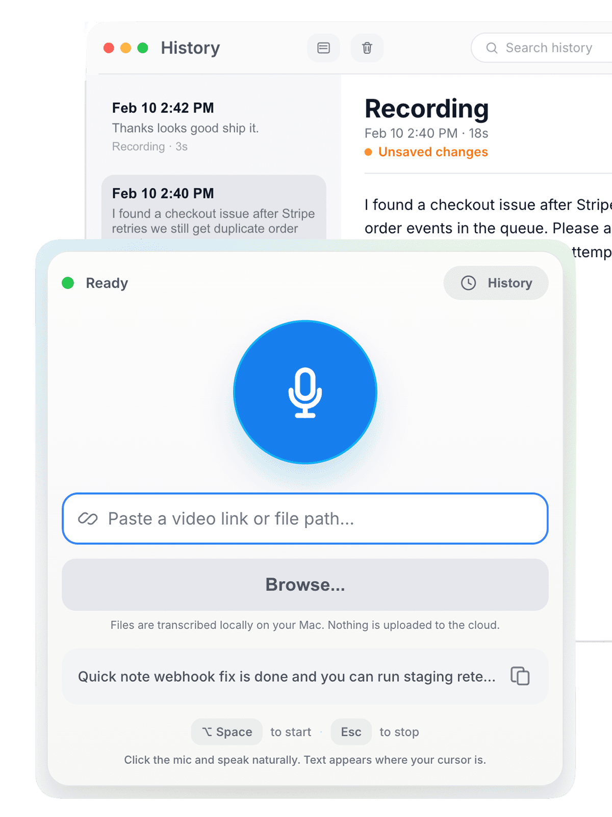 Dicta dictation app demo